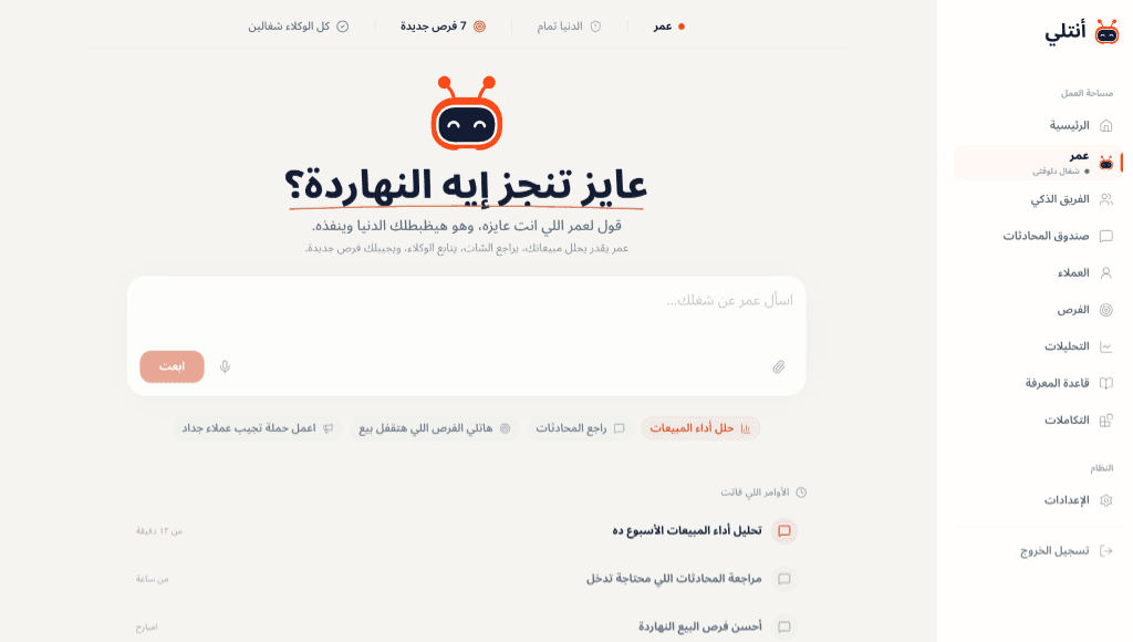 Antly dashboard preview